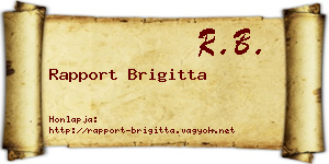 Rapport Brigitta névjegykártya